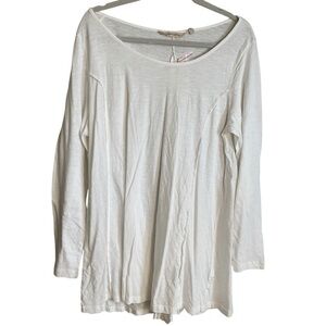 Soft Surroundings White Long Sleeve Relaxed Blouse
